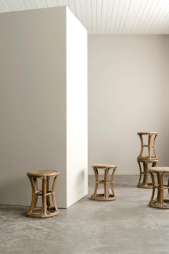 BELLA - Low rattan stool by Sika Design - view 3